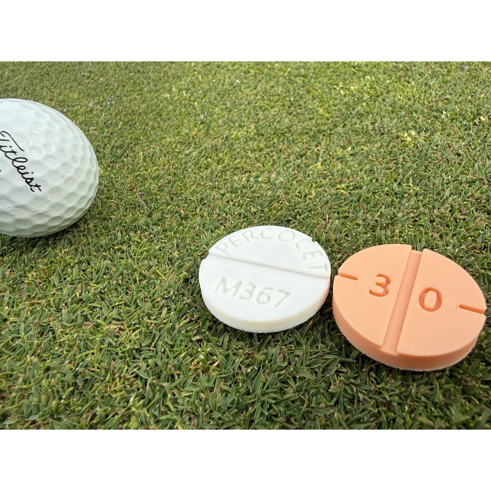 Novelty "Caddy Addy" & "Par-cocet" - Poker Chip Golf Ball Markers | Two Pack! - Picture 4 of 7